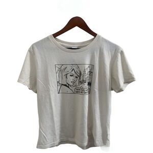 Re/Done You’re Cute Retro Graphic Tee White Short Sleeve Size Large